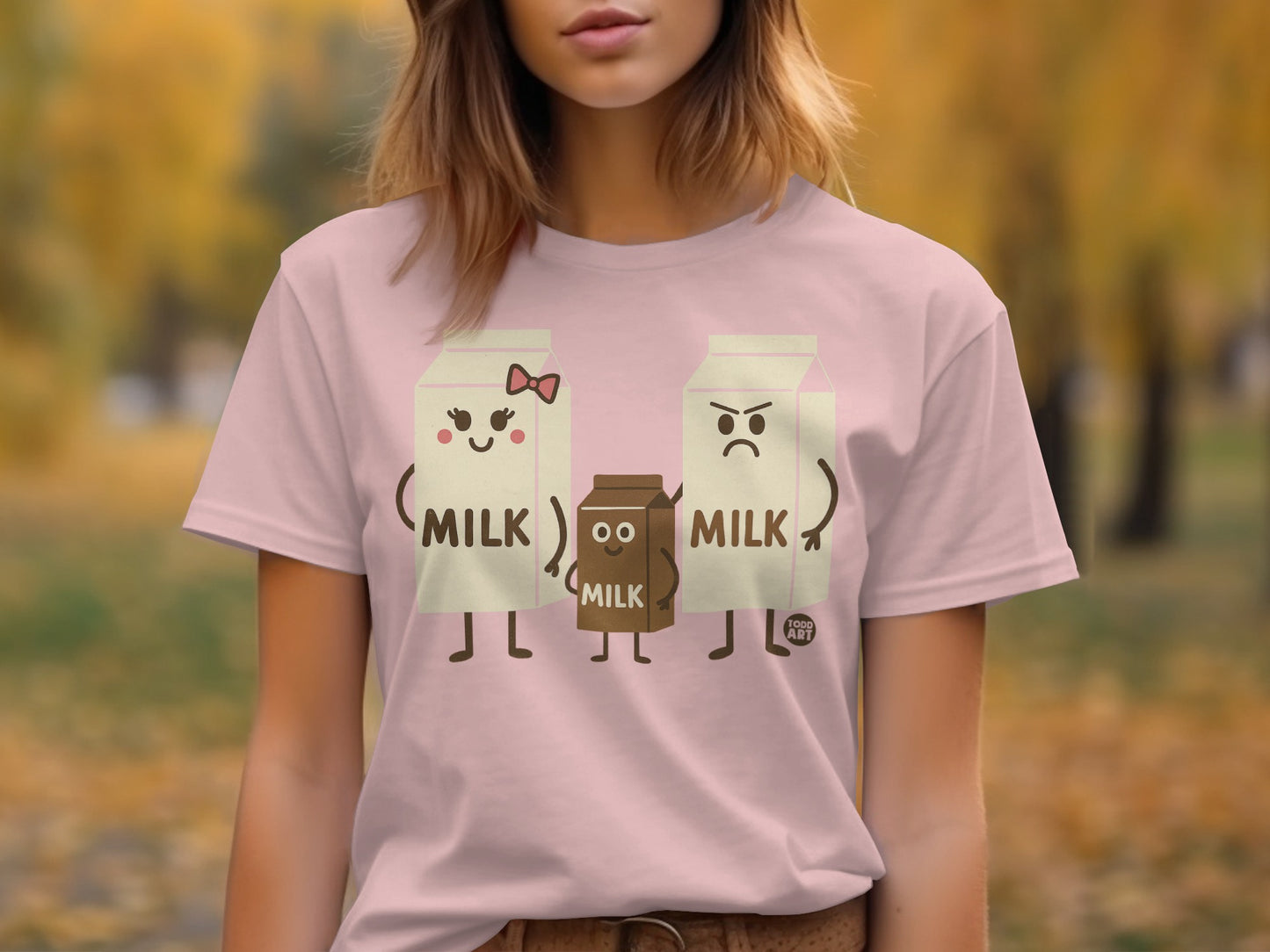 Funny Family Milk Cartoon Graphic T-Shirt product