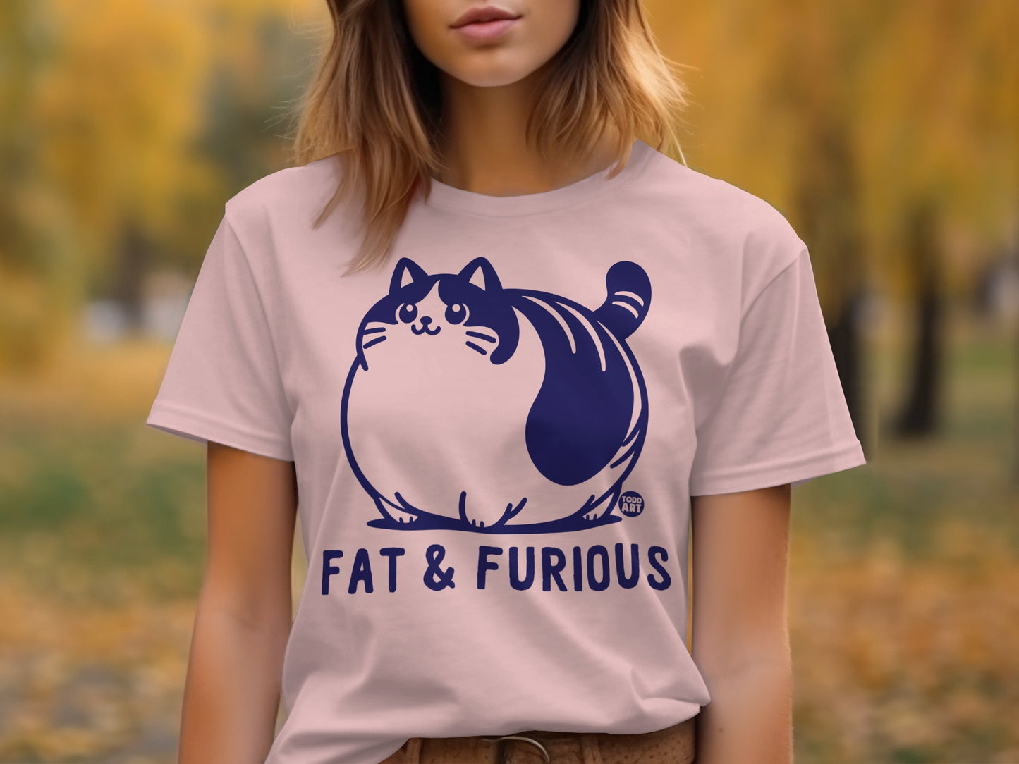Fat and Furious Cute Cat Graphic Tee product