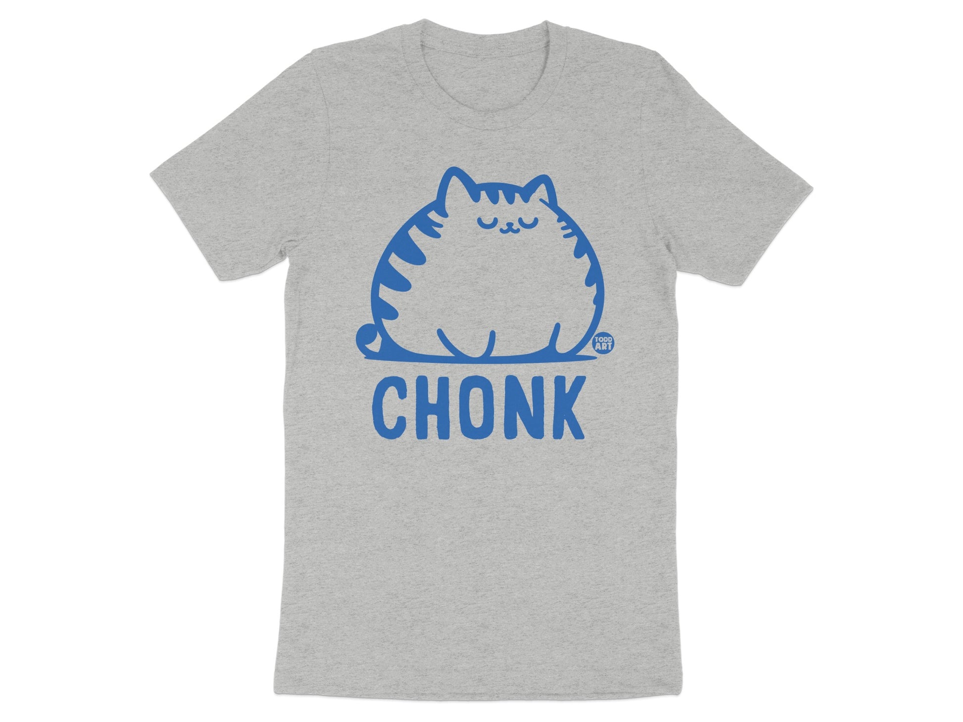 Cute Blue Chonk Cat Graphic Printed T-shirt product