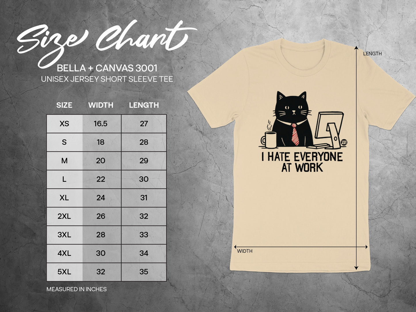 Funny Cat Graphic Tee I Hate Everyone At Work Product