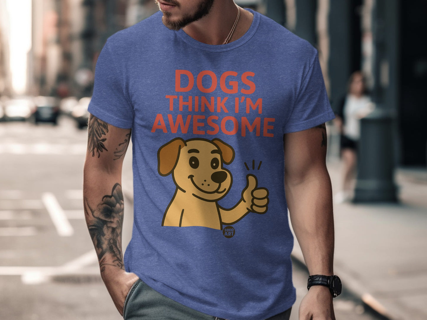 Dogs Think I'm Awesome Casual T-shirt product