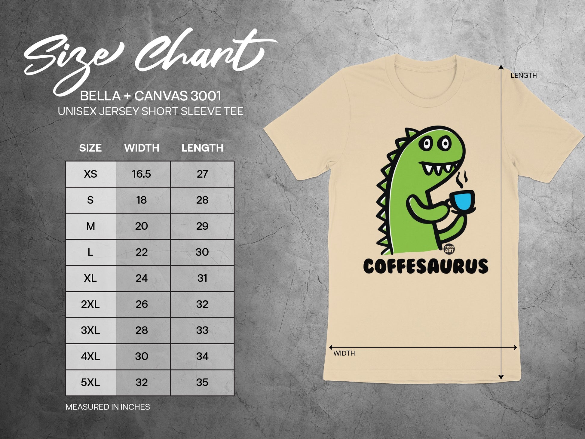 Coffeesaurus Graphic Unisex Jersey Short Sleeve Tee product