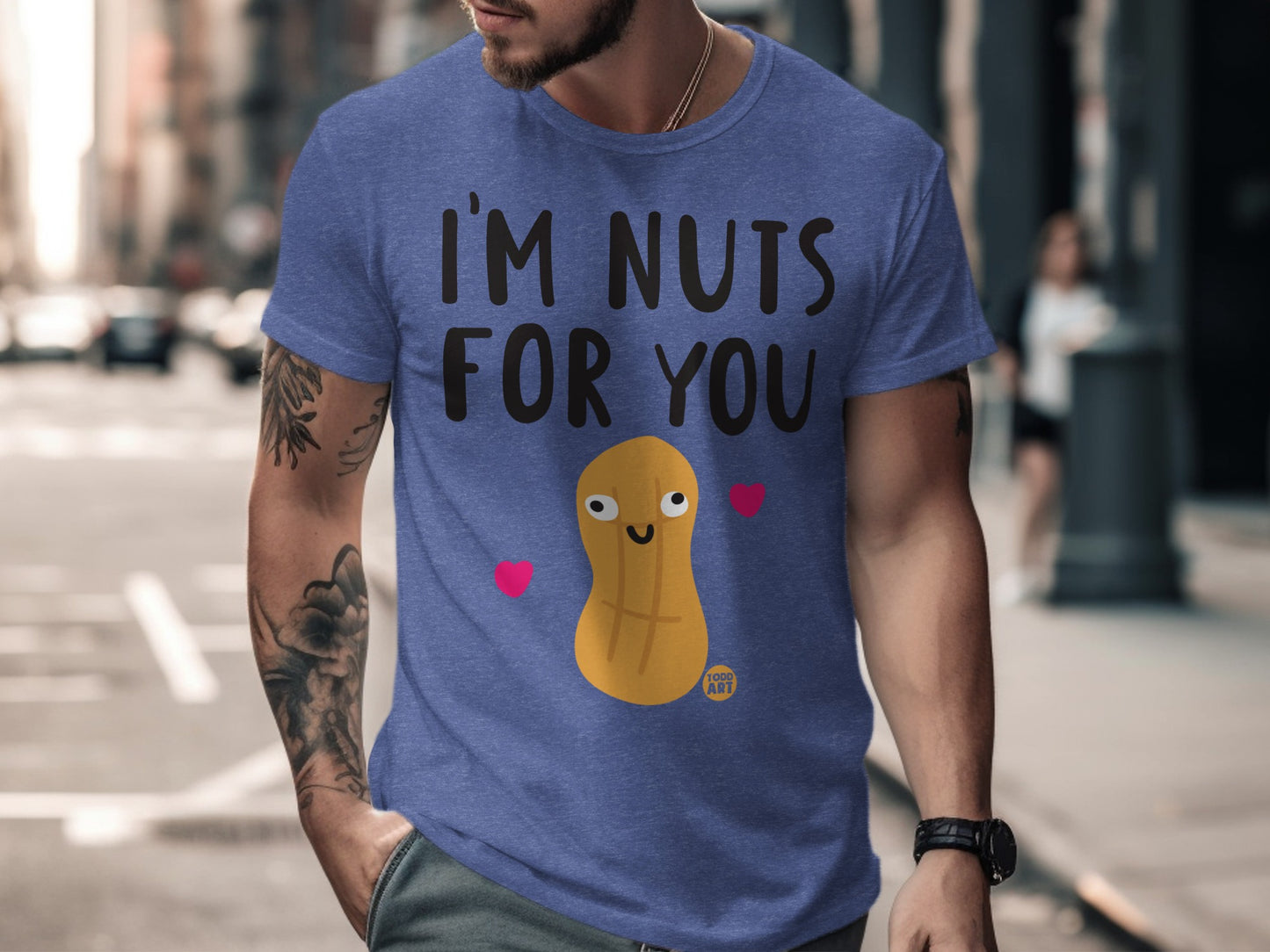 Funny I'm Nuts for You Peanut Graphic Shirt