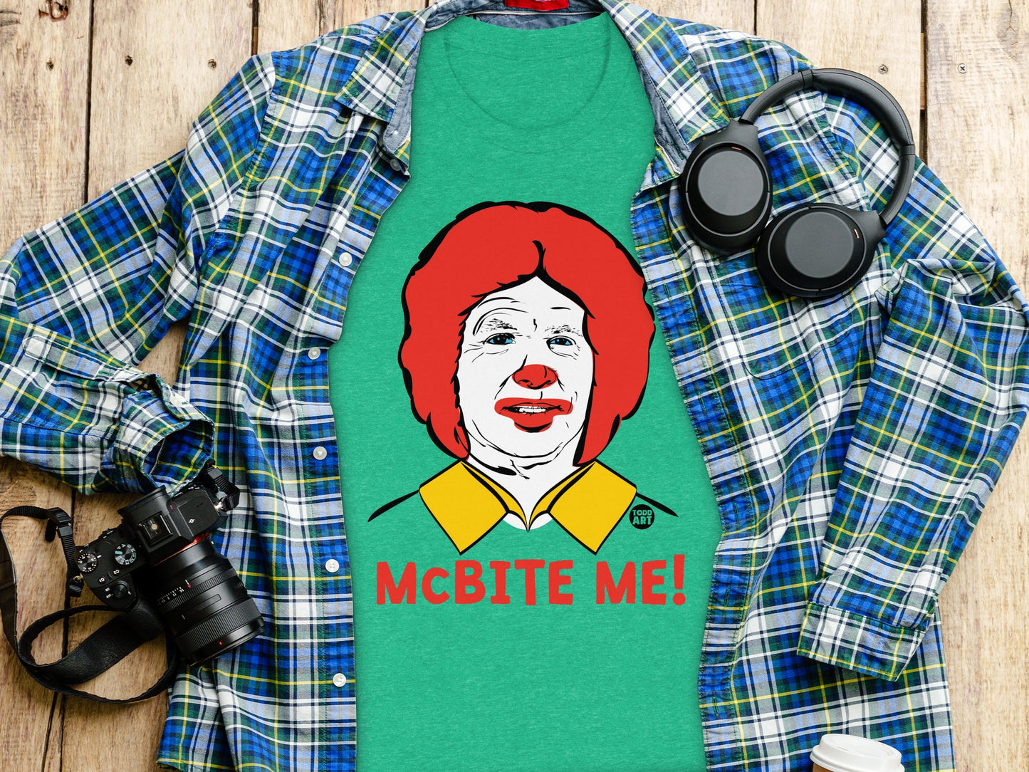 Funny McBite Me Graphic T-Shirt for Quirky Fashion