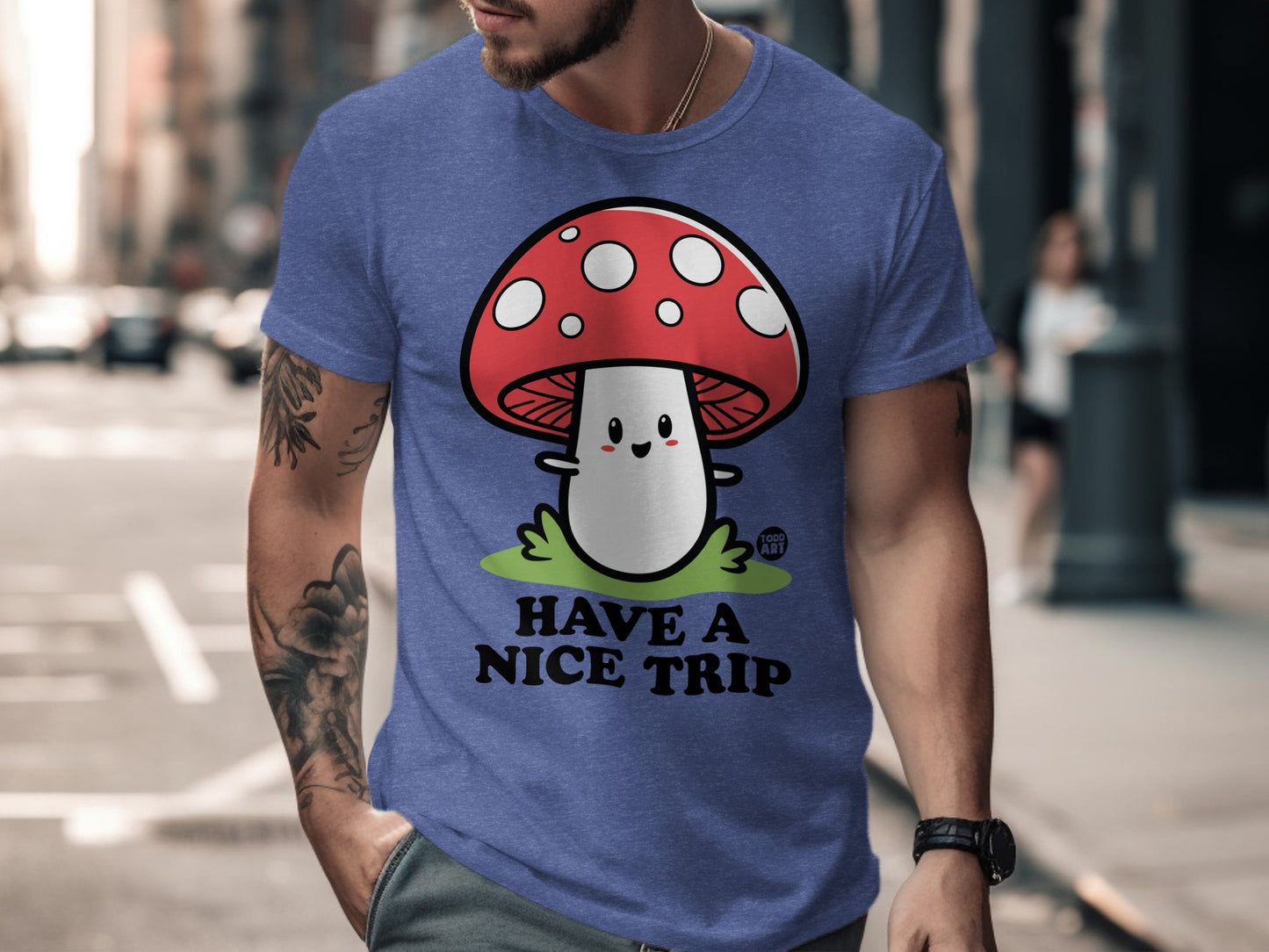 Have A Nice Trip Mushroom T-Shirt for Fun Casual Wear