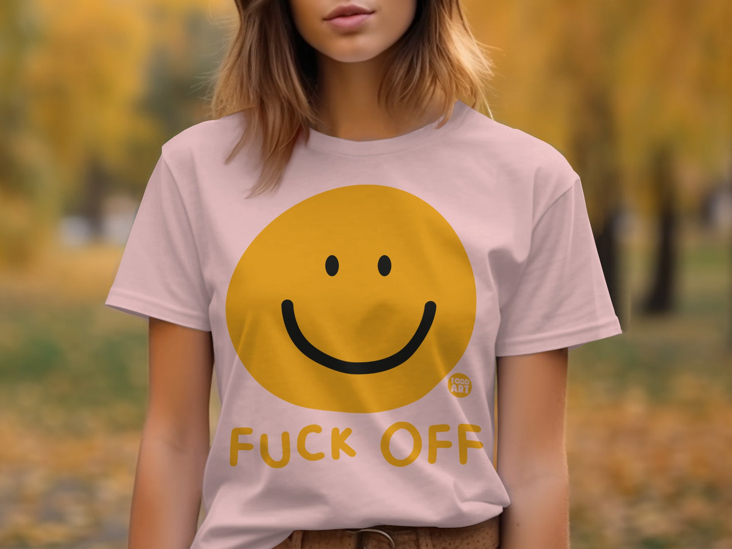 Smiley Face Fuck Off Graphic Tee Shirt product