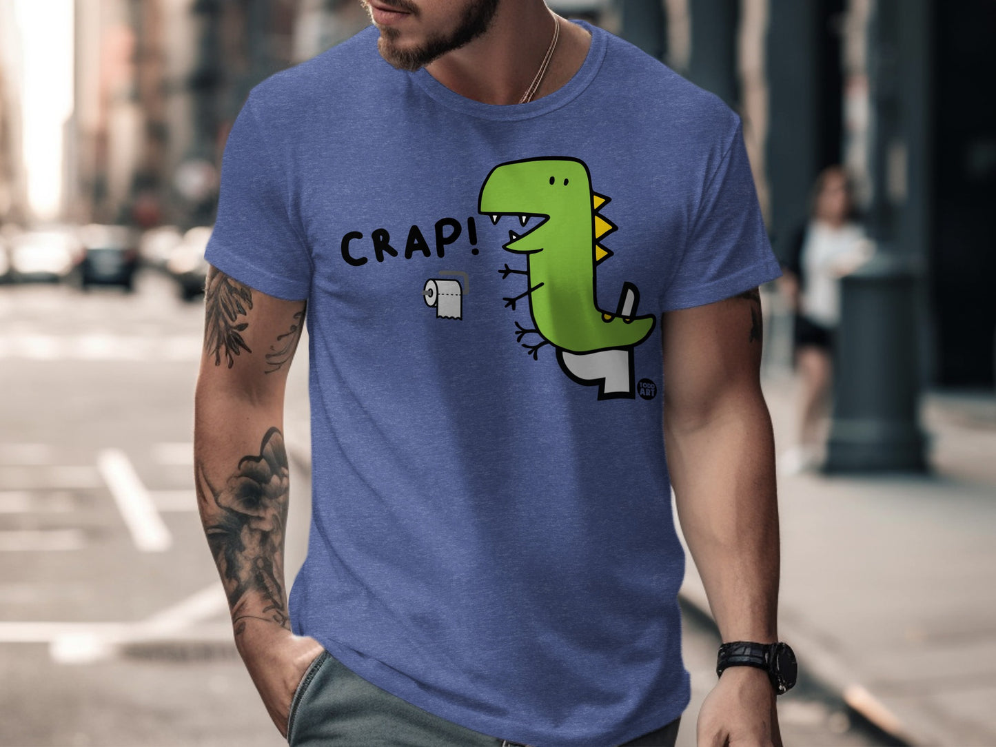 Funny Dinosaur Crap Graphic Men's T-shirt Product