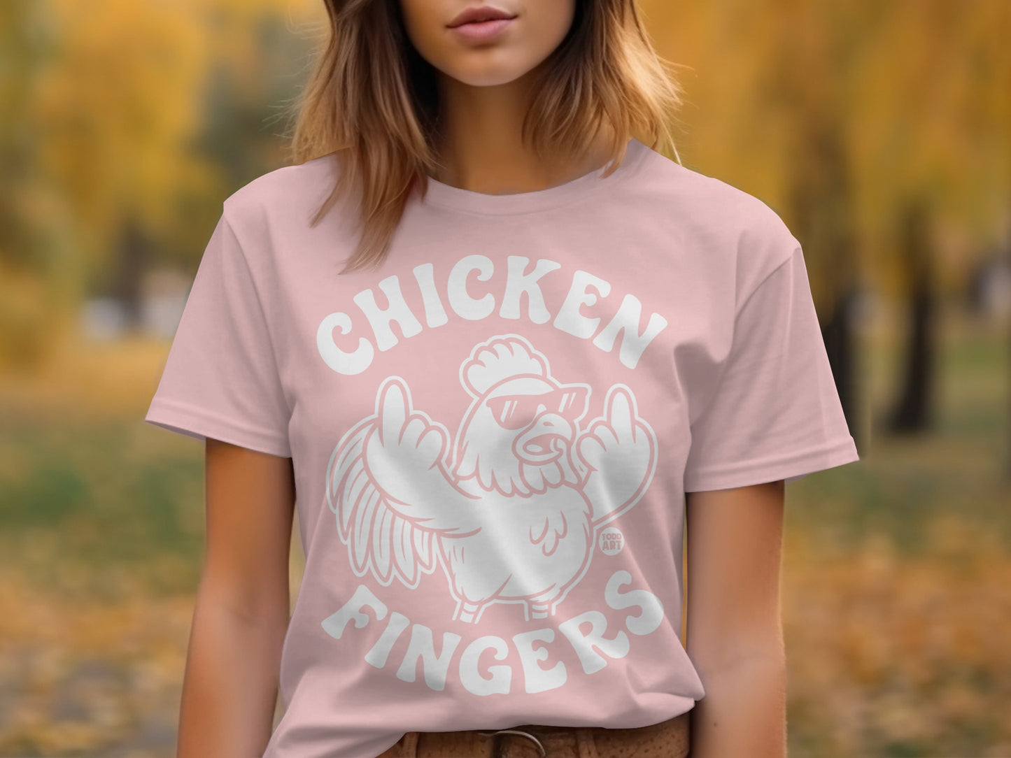 Chicken Fingers Cartoon Graphic T-Shirt product