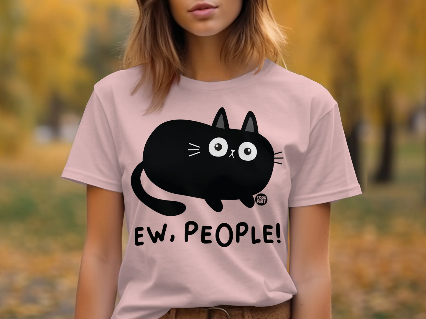 Ew People Graphic Cat Design T-Shirt product