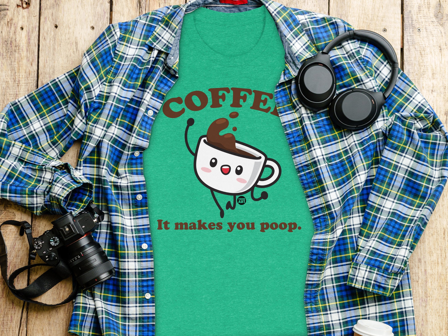 Coffee It Makes You Poop Funny T-Shirt product type