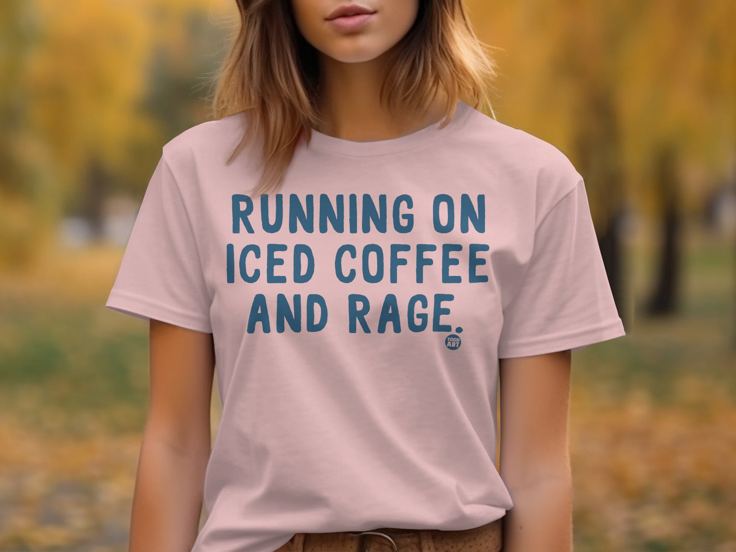 Running on Iced Coffee and Rage Graphic Tee product