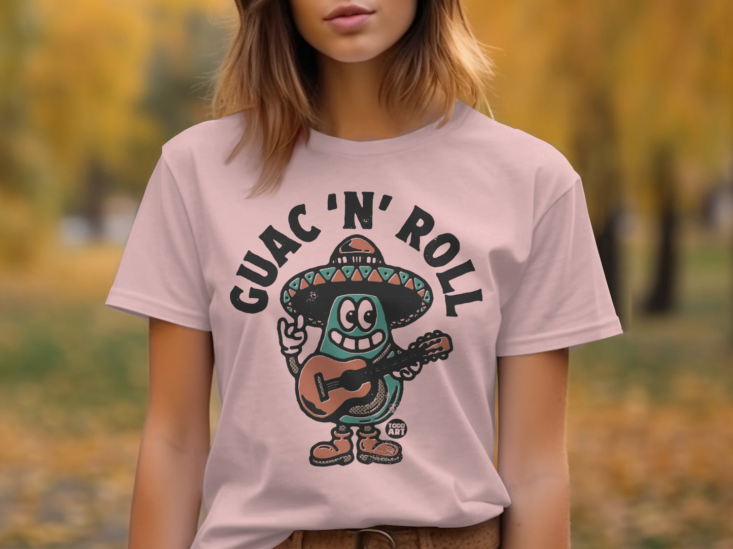 Guac 'N' Roll Fun Avocado Graphic T-Shirt