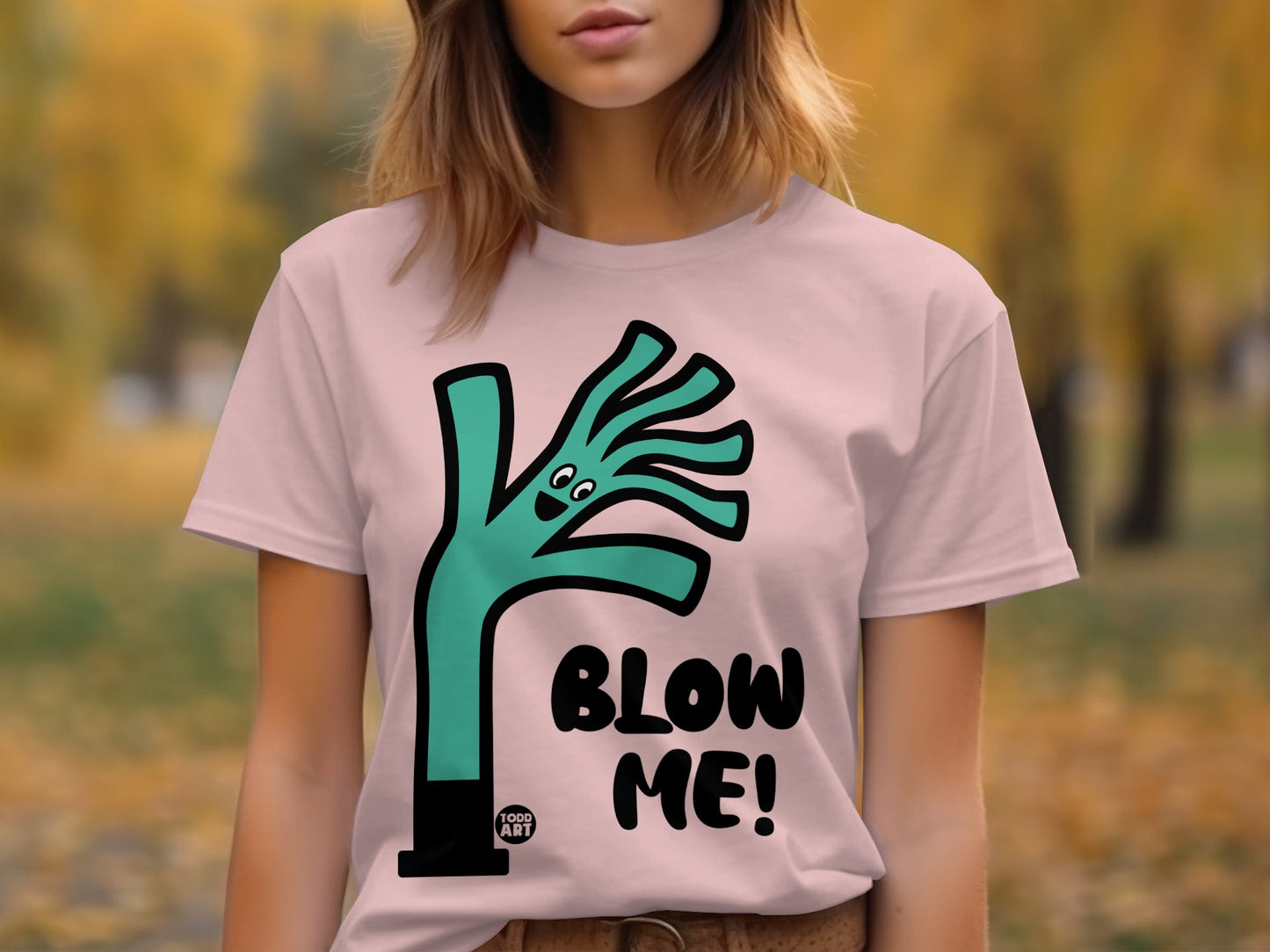 Funny Blow Me Green Character T-Shirt product