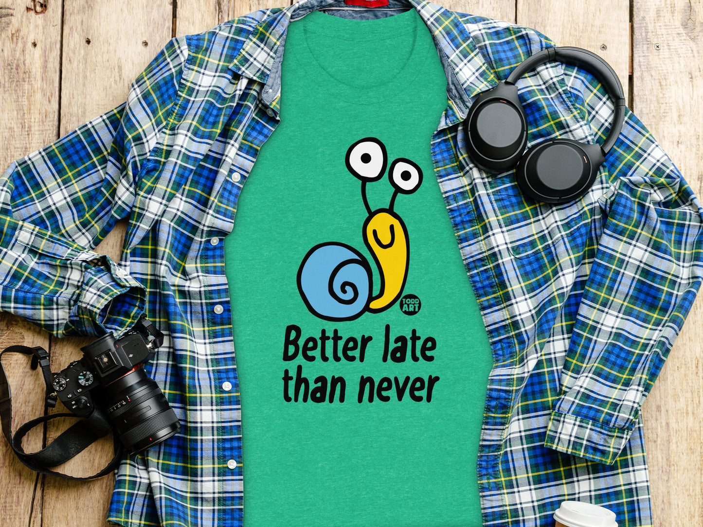 Better Late Than Never Snail Graphic Shirt product type
