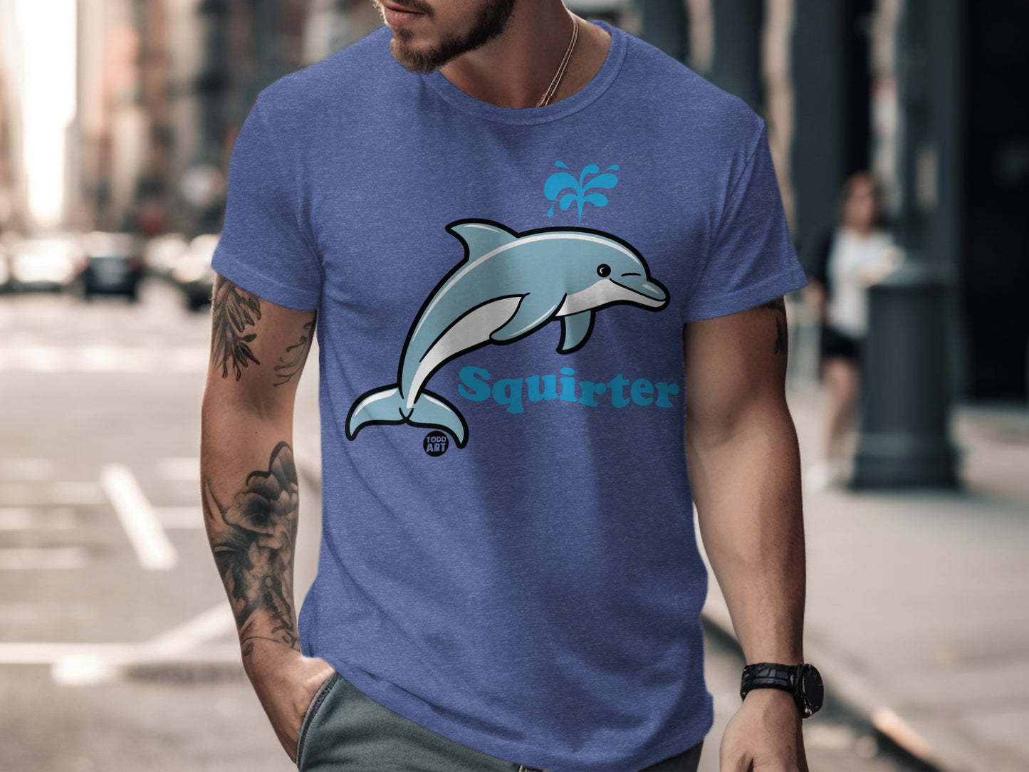 Dolphin Graphic Squirter Design Casual T-Shirt product type