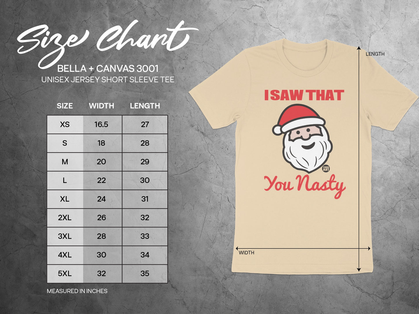 I Saw That You Nasty Santa Claus T-shirt product