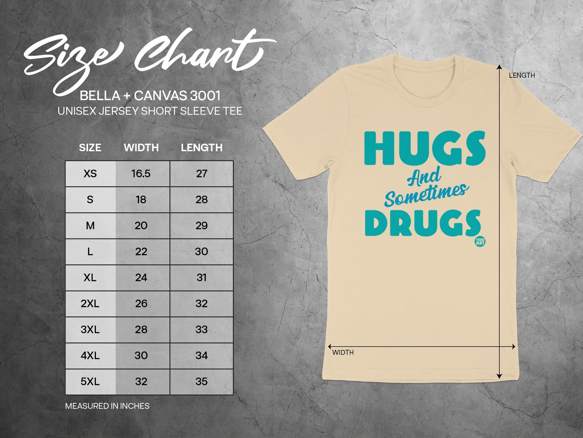 Hugs And Sometimes Drugs Unisex Jersey Short Sleeve product