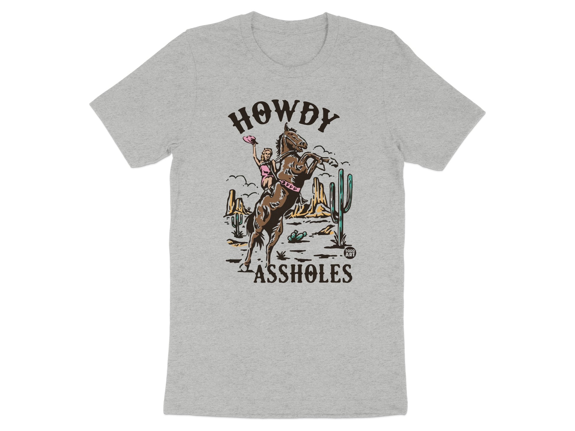 Howdy Assholes Design Graphic Short Sleeve Shirt product