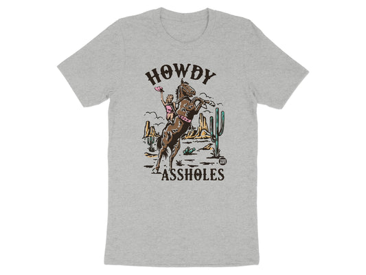 Howdy Assholes Design Graphic Short Sleeve Shirt product