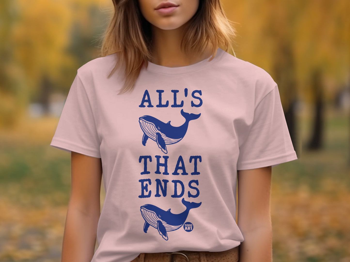 Whale Design All's That Ends Women's T-Shirt