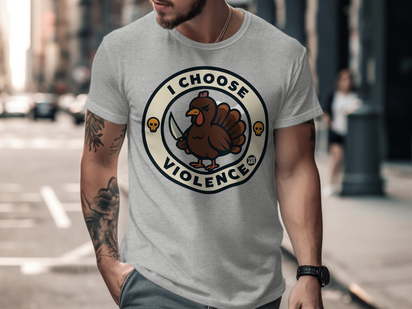 I Choose Violence Graphic T-shirt for Casual Wear