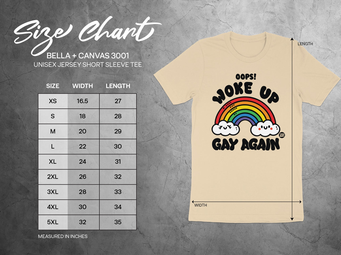 Oops Woke Up Gay Again Unisex Jersey Short Sleeve Tee product type