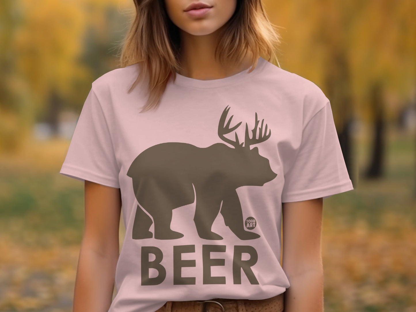 Funny Beer Bear Graphic Unisex T-shirt product type