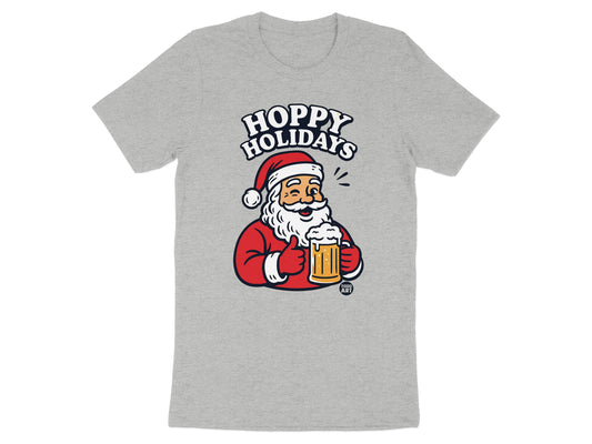 Hoppy Holidays Santa Holding Beer Graphic T-Shirt product type
