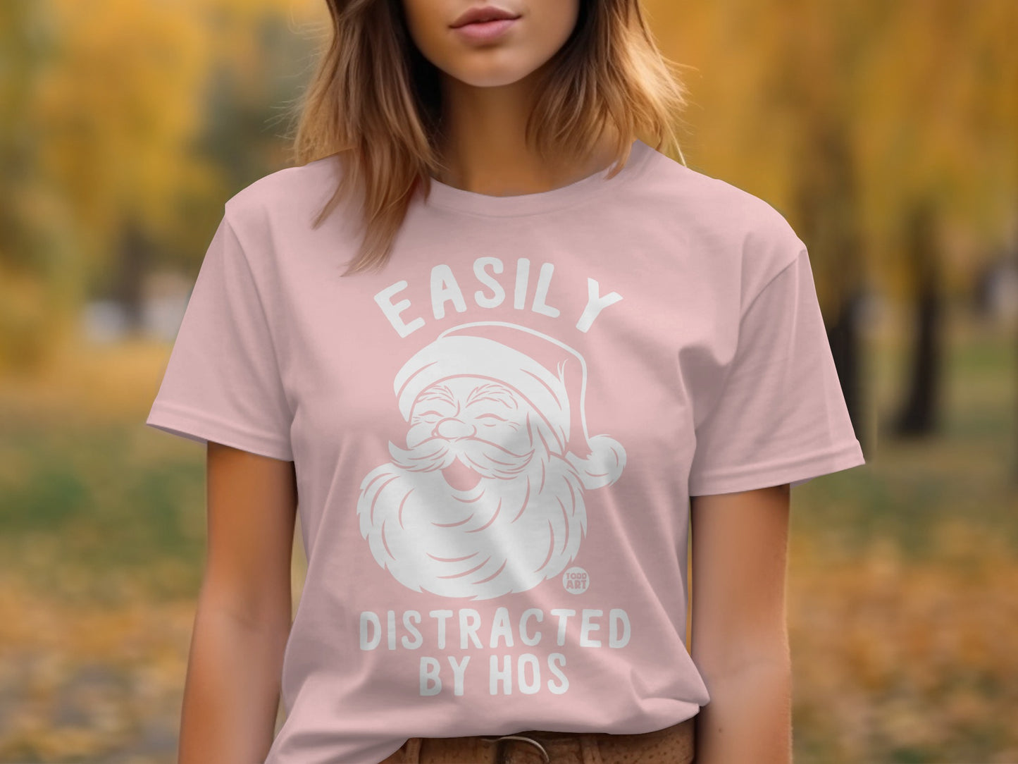Easily Distracted by Hos Santa Graphic Tee product type