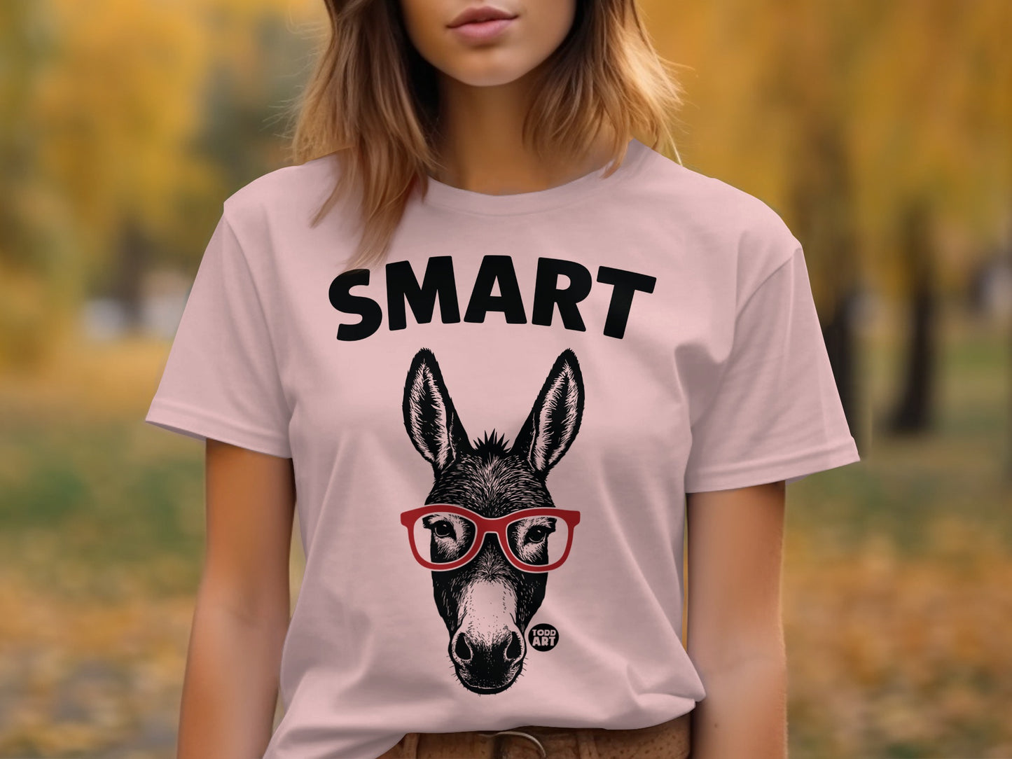 Smart Donkey with Glasses Graphic Shirt product