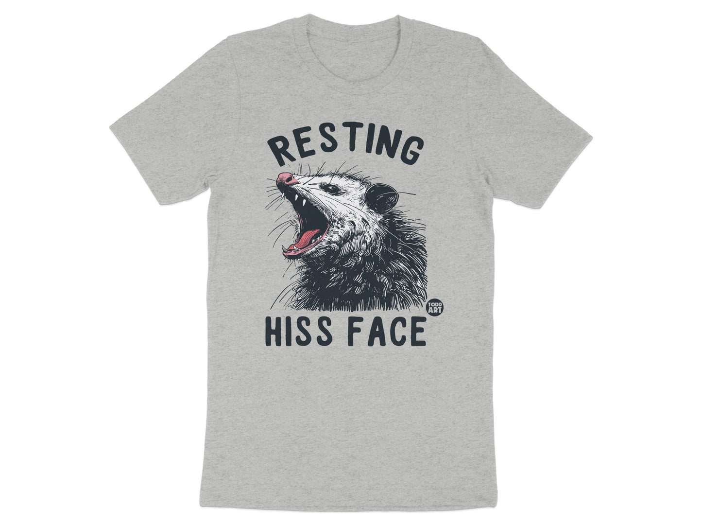 Resting Hiss Face Funny Opossum Graphic T-shirt