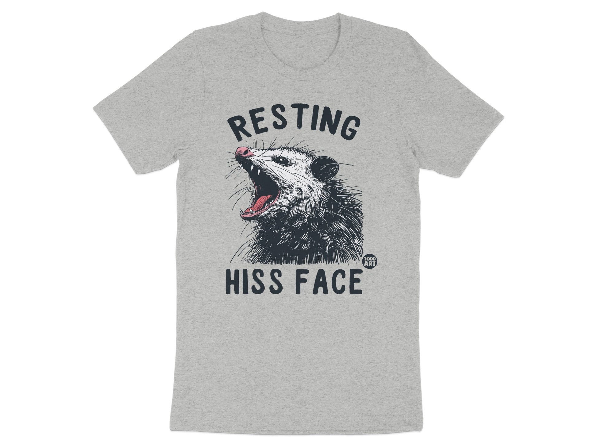 Resting Hiss Face Funny Opossum Graphic T-shirt