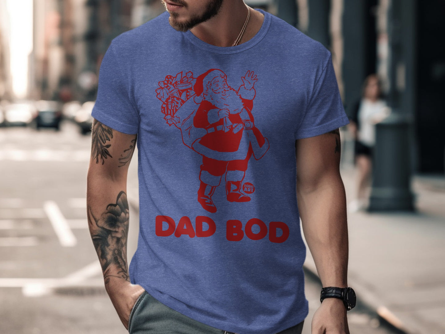 Funny Dad Bod Santa Claus Graphic T-Shirt Product
