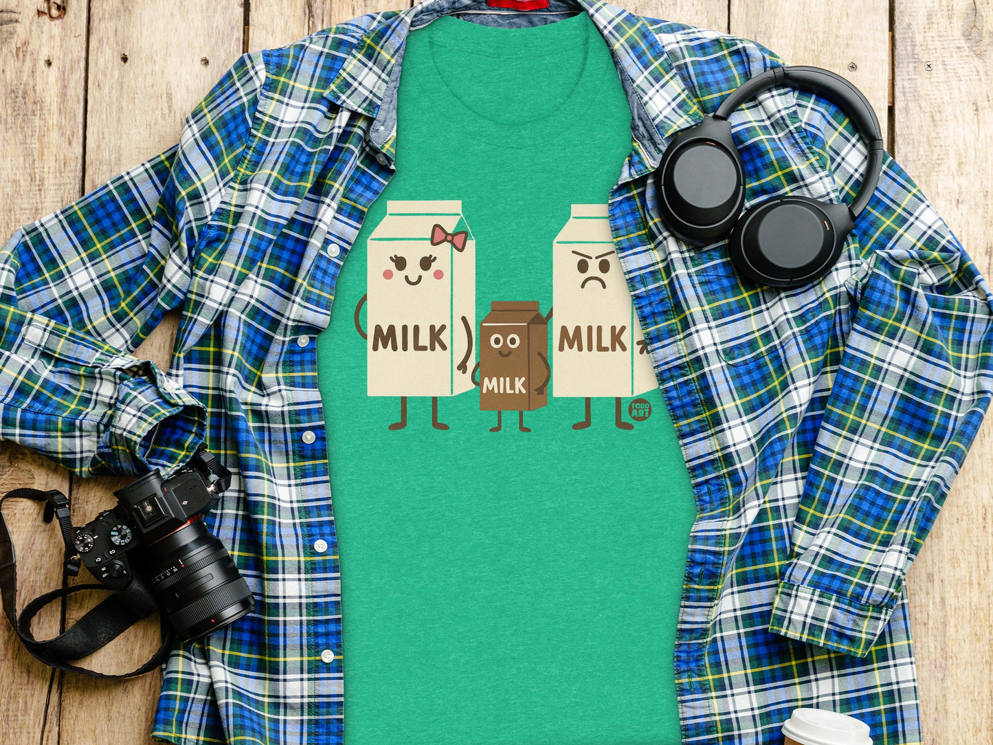 Funny Milk Cartons and Chocolate Milk Characters Shirt