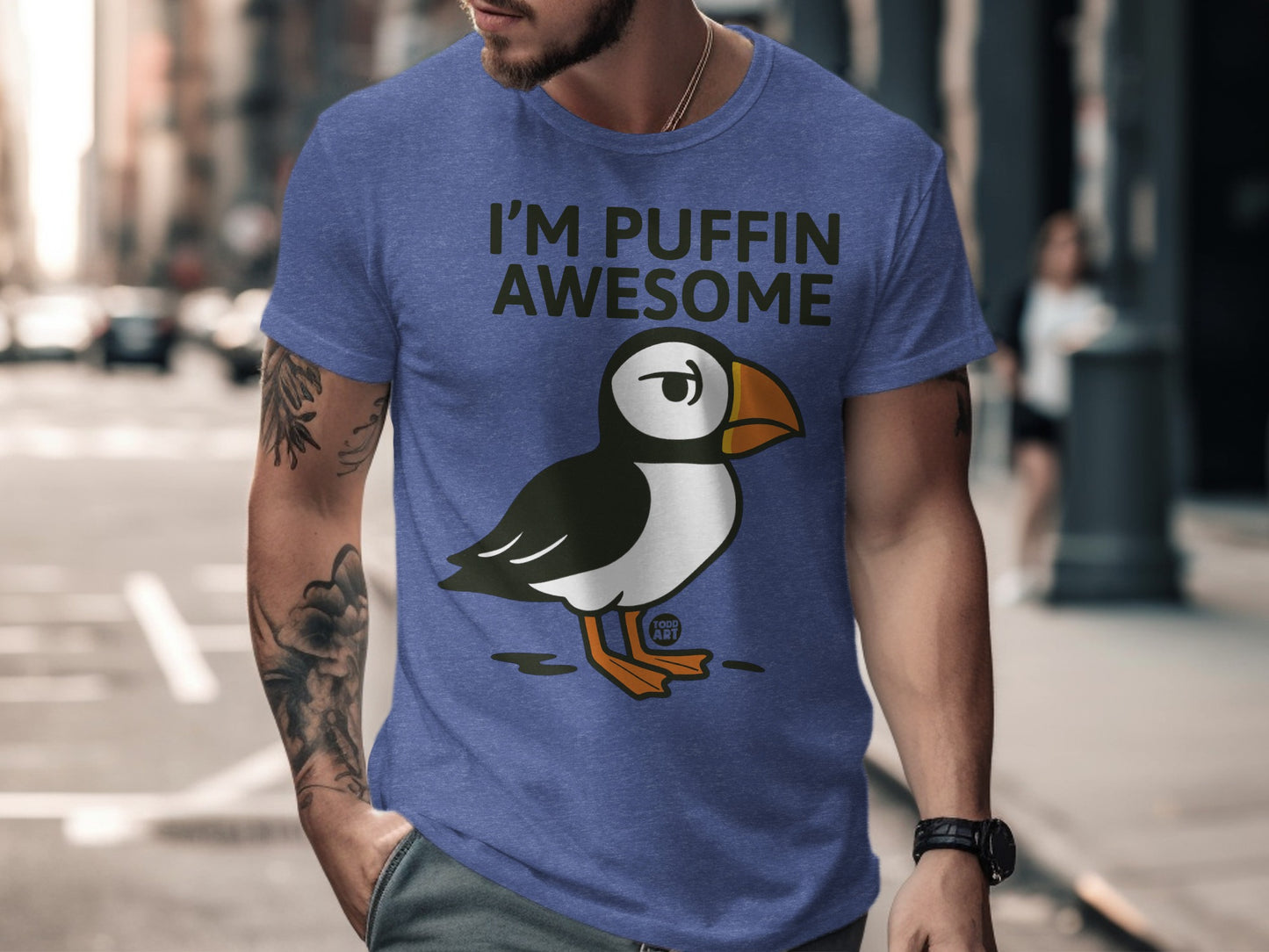 I'm Puffin Awesome Graphic Print T-Shirt product type