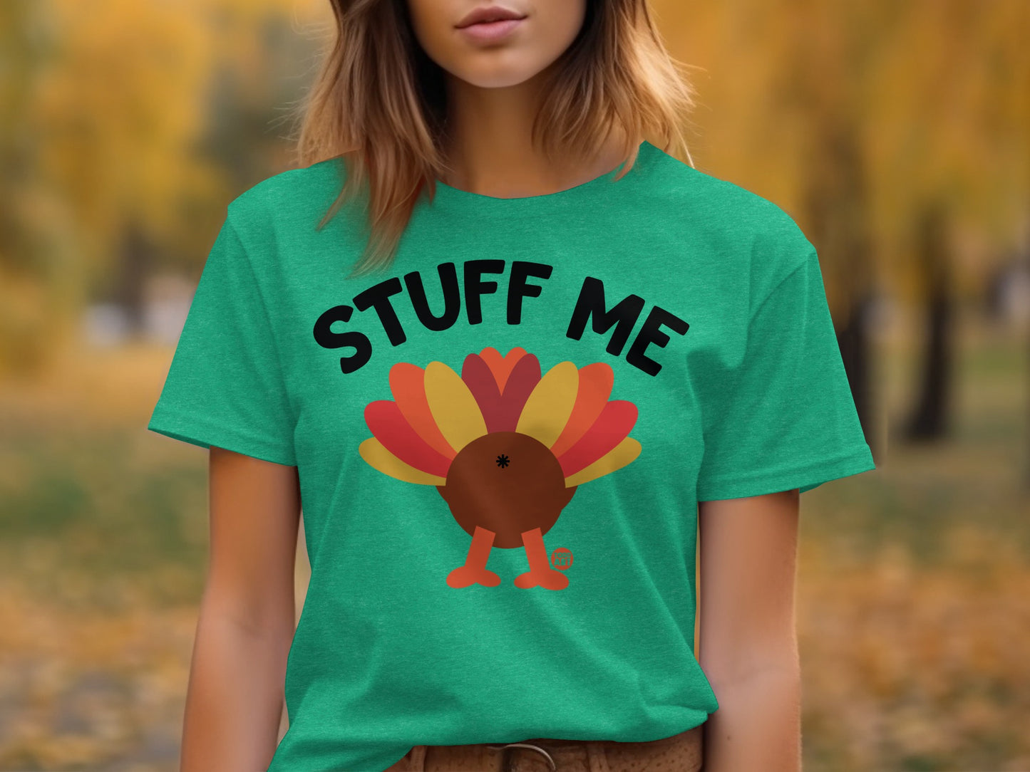 Stuff Me Turkey Graphic Shirt Funny Thanksgiving Top