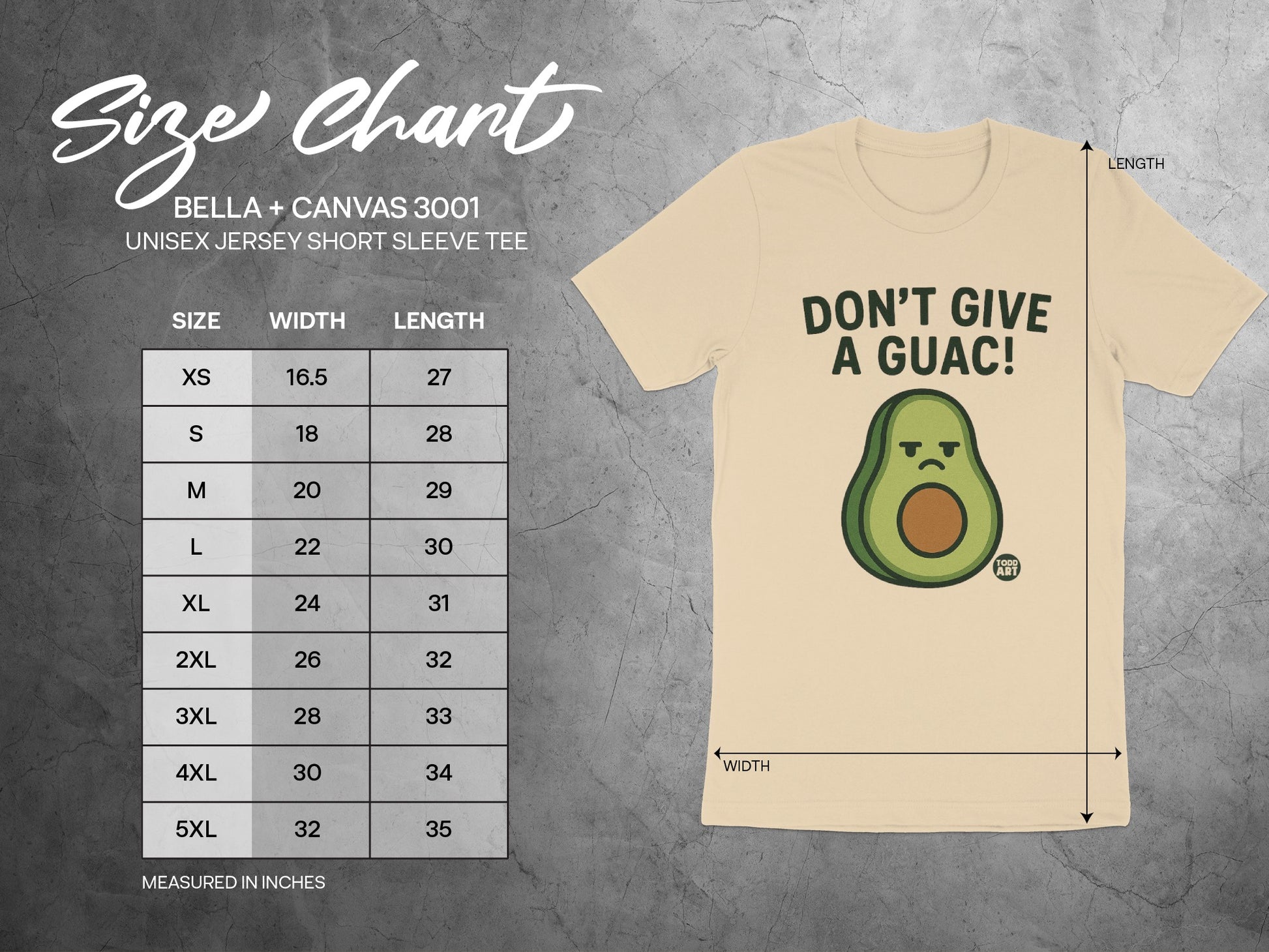Don't Give A Guac Avocado Graphic Unisex Tee