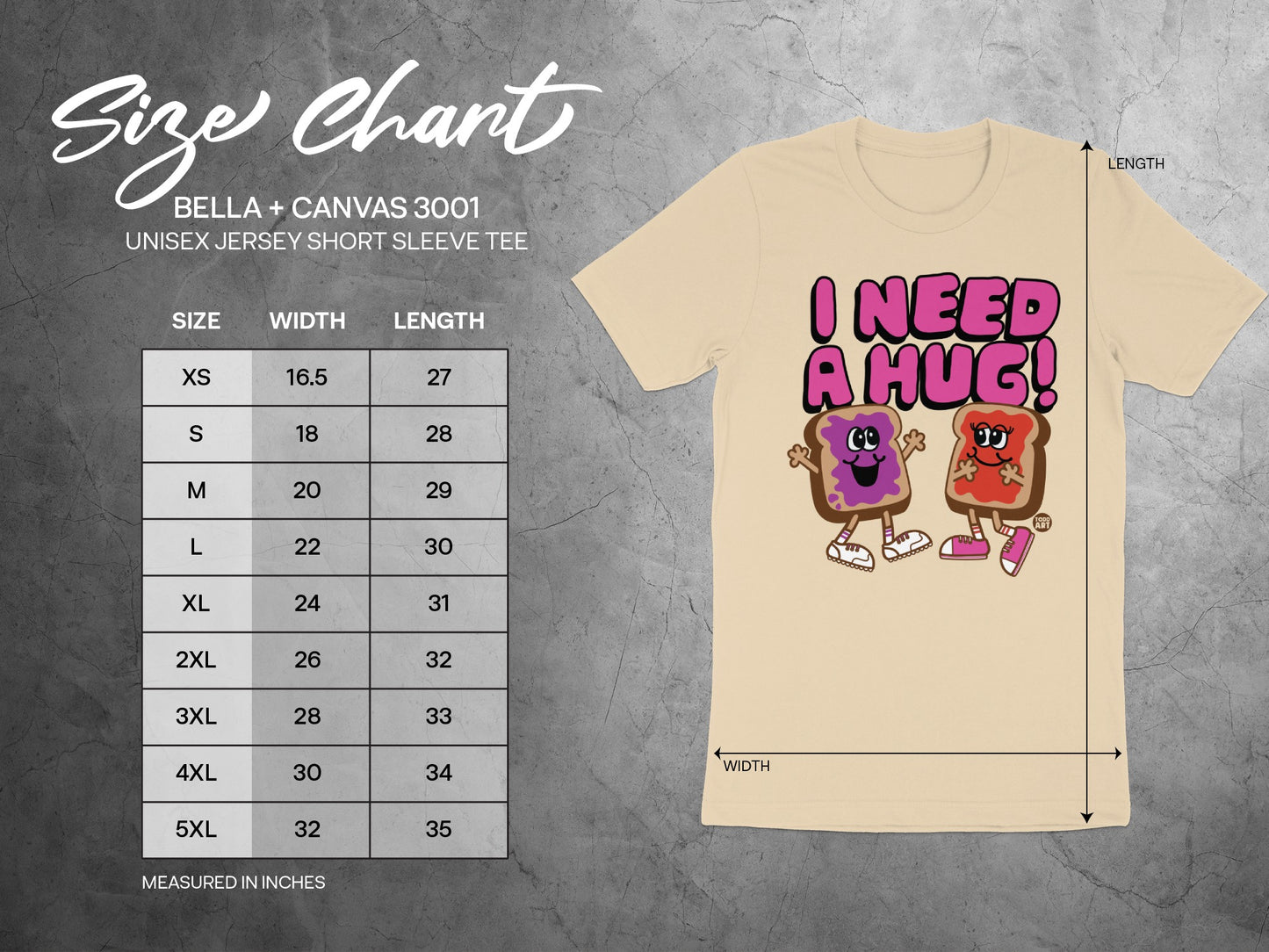 I Need a Hug Funny Toast Character Short Sleeve Tee product