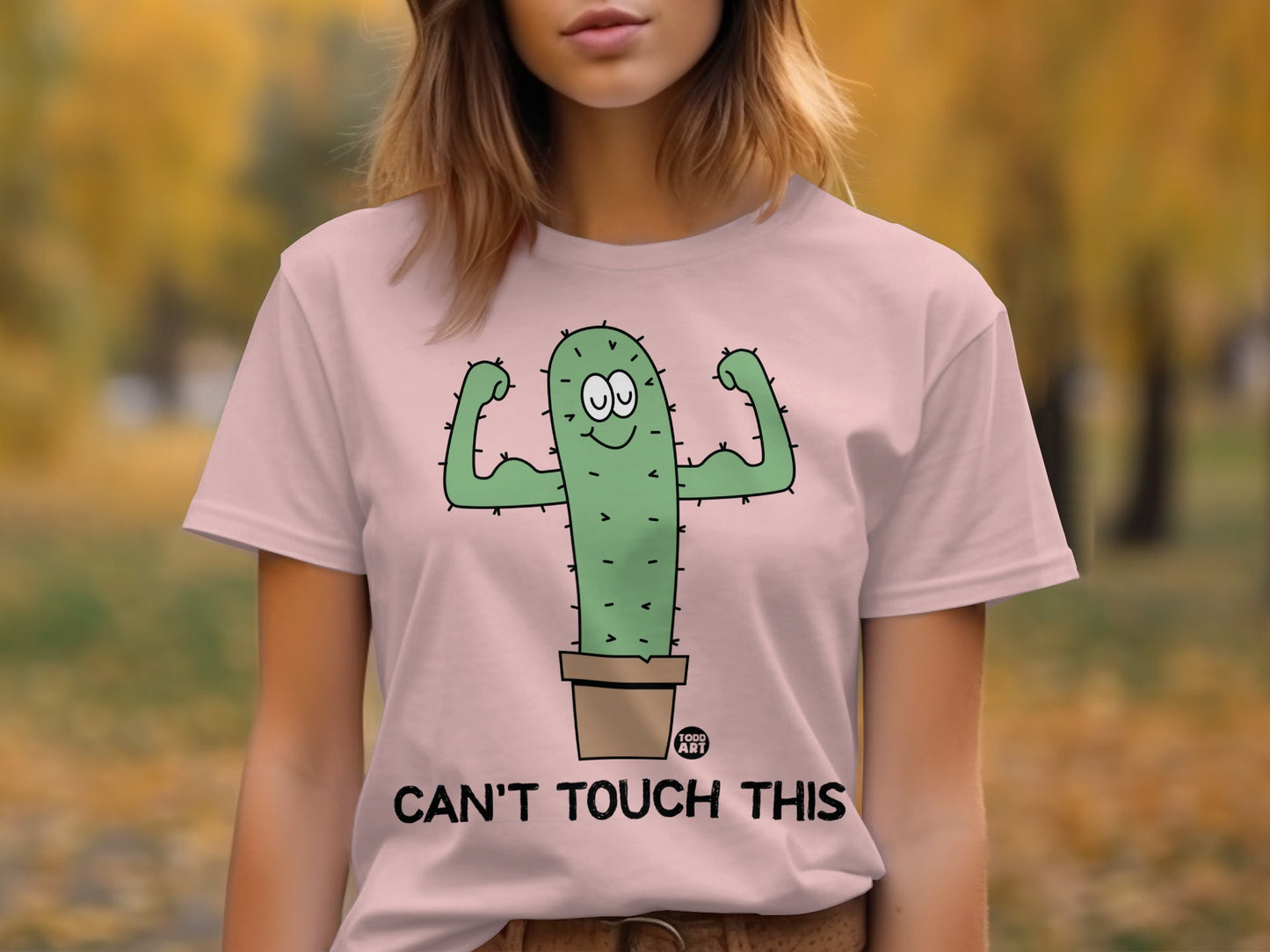 Can't Touch This Cartoon Cactus Printed Shirt product