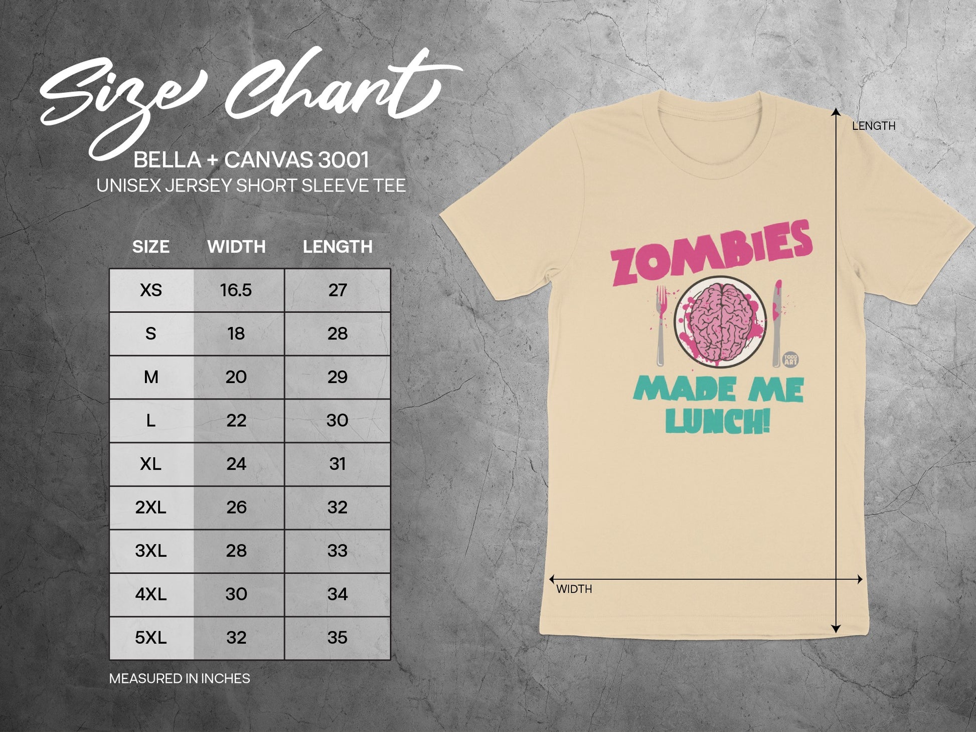 Zombies Made Me Lunch Funny Graphic Tee