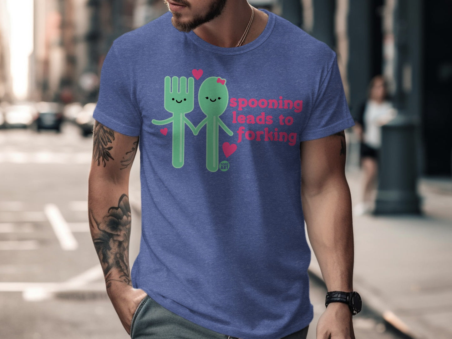 Spooning Leads To Forking Graphic Print T-shirt product type