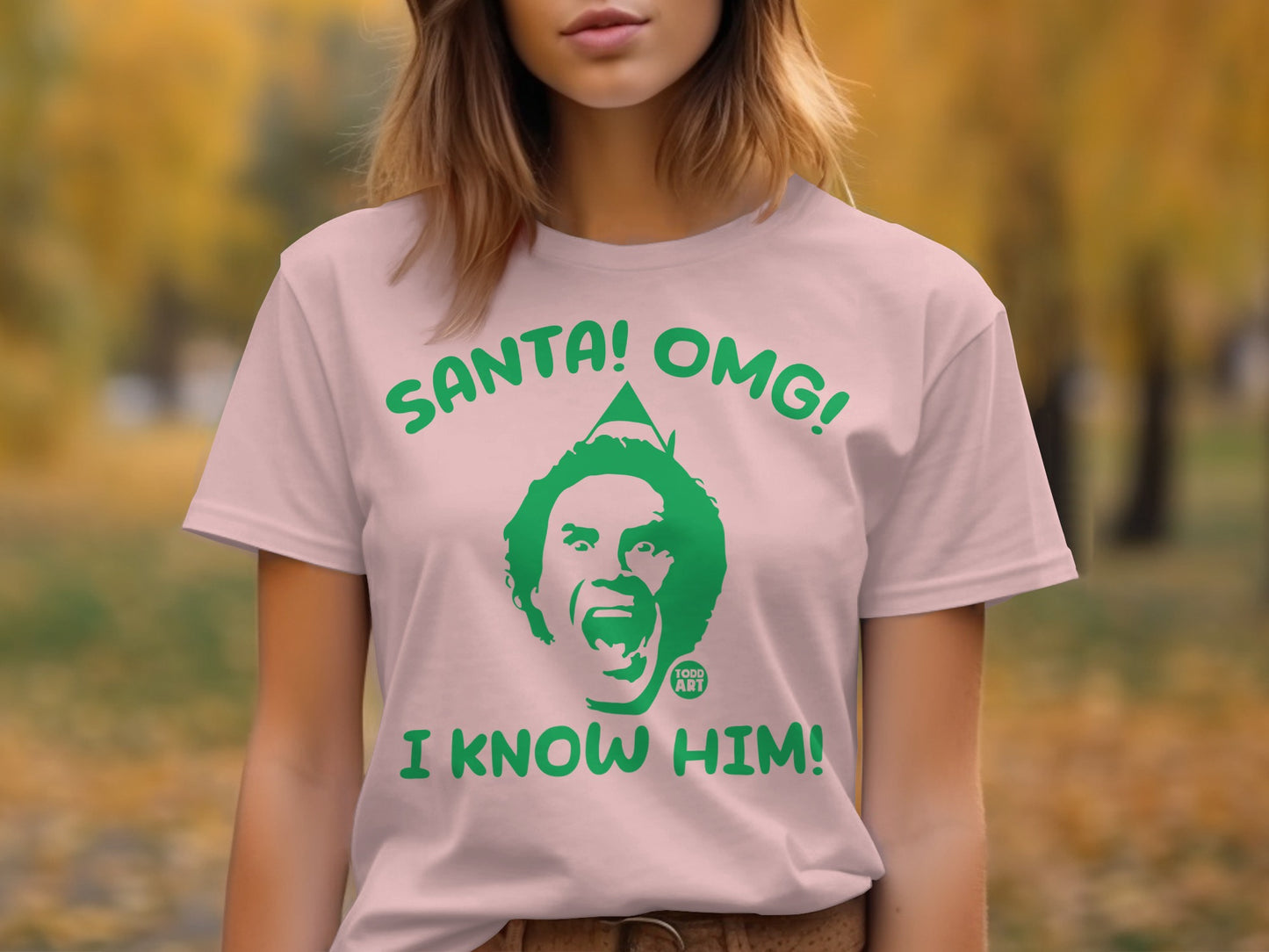 Santa OMG I Know Him graphic tee product type