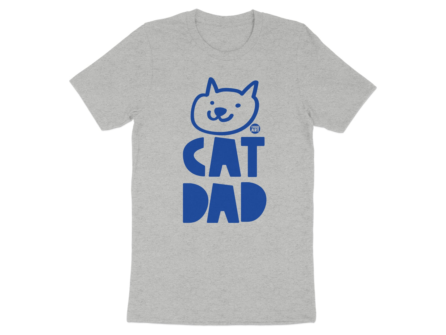 Cat Dad Blue Graphic T-Shirt product type