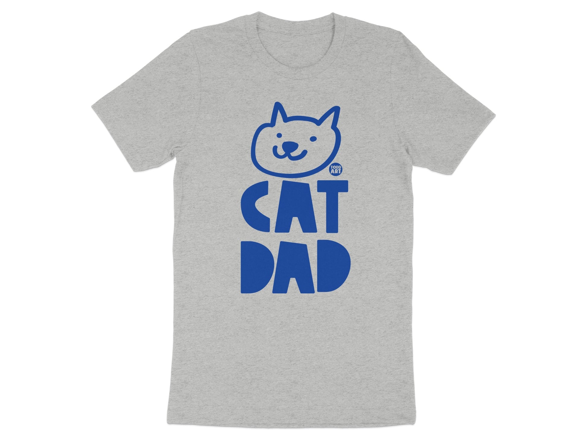 Cat Dad Blue Graphic T-Shirt product type