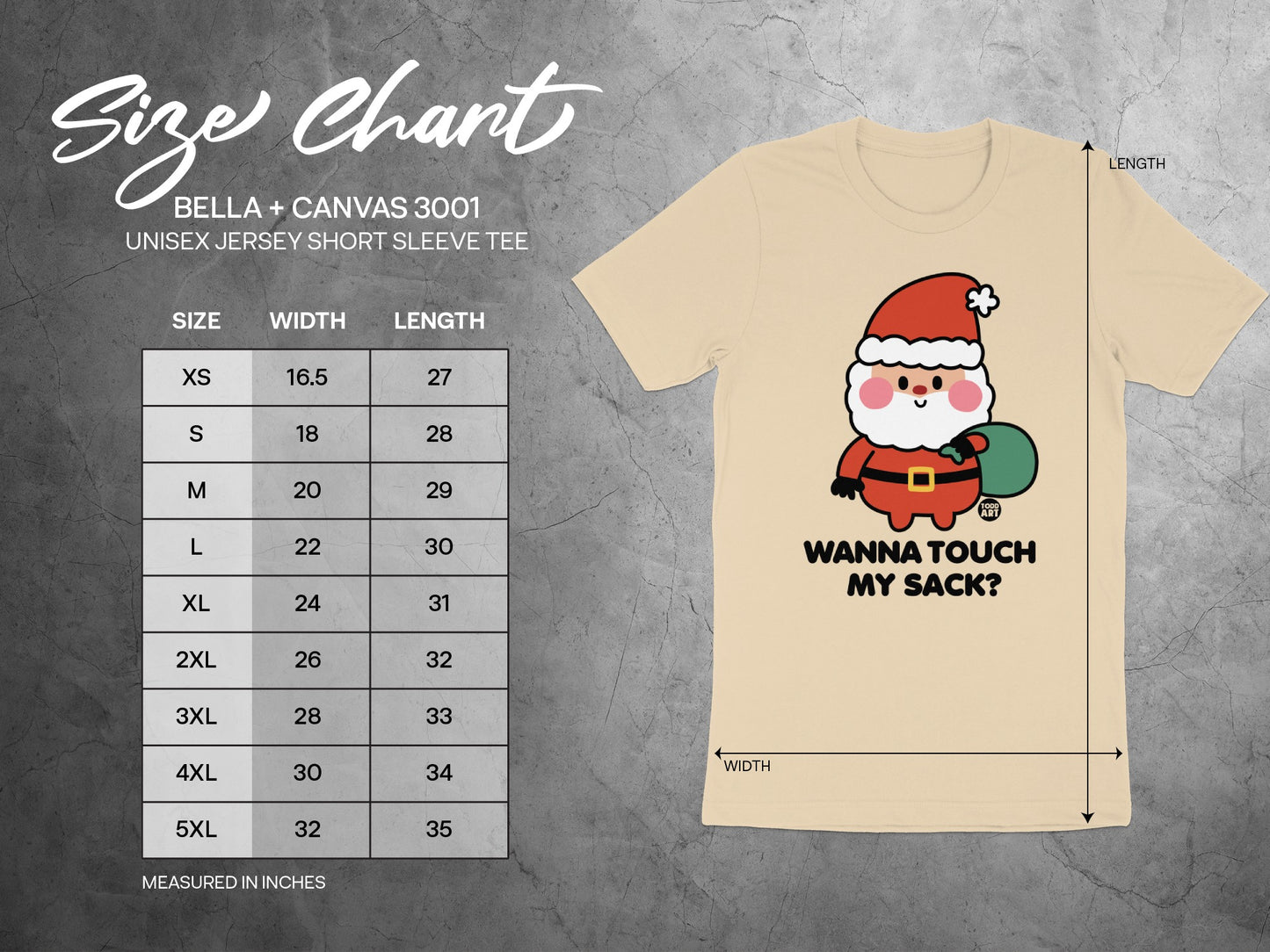 Wanna Touch My Sack Santa T Shirt product type