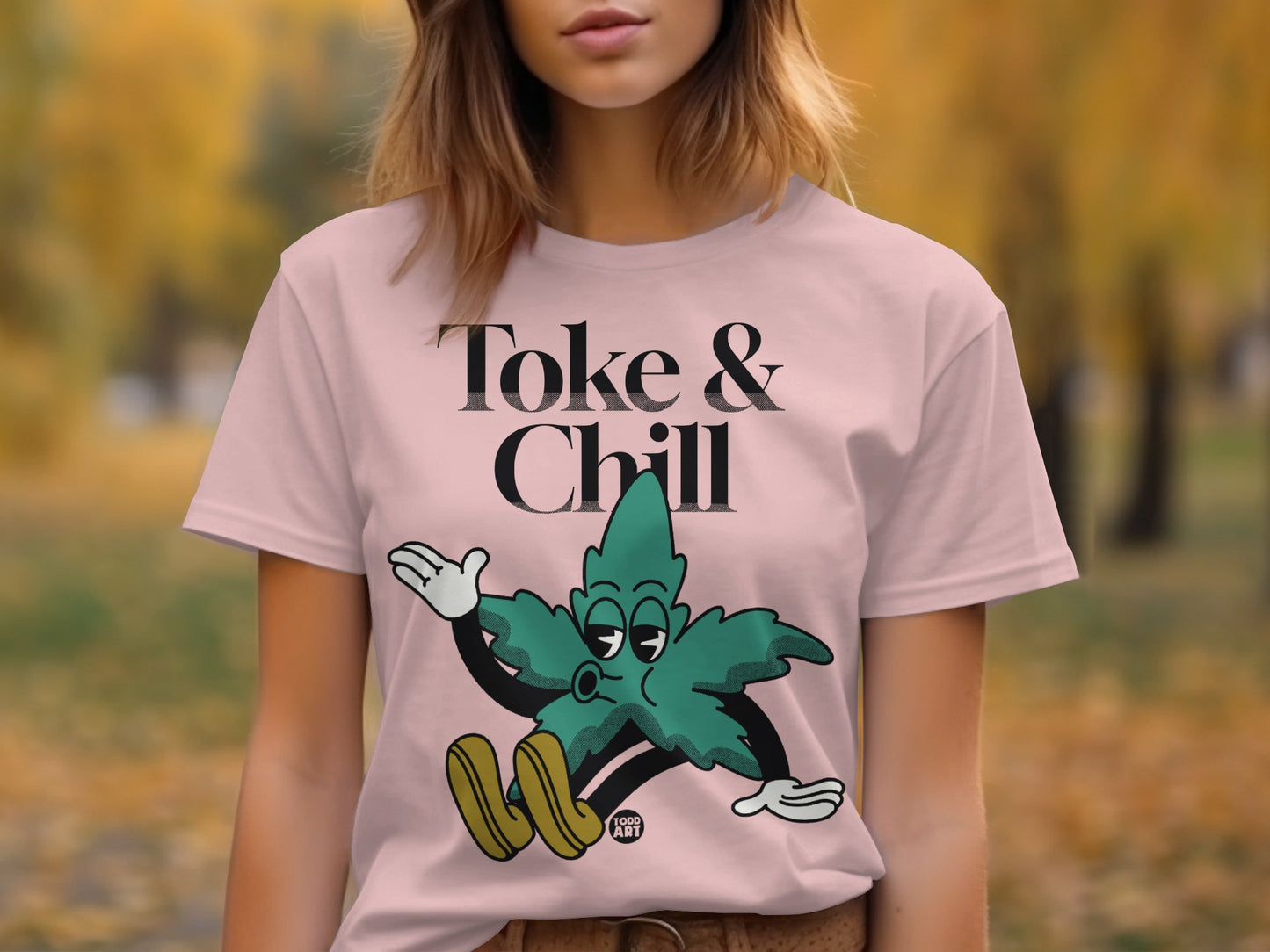 Toke & Chill Relaxed Graphic Tee Perfect for Casual Wear