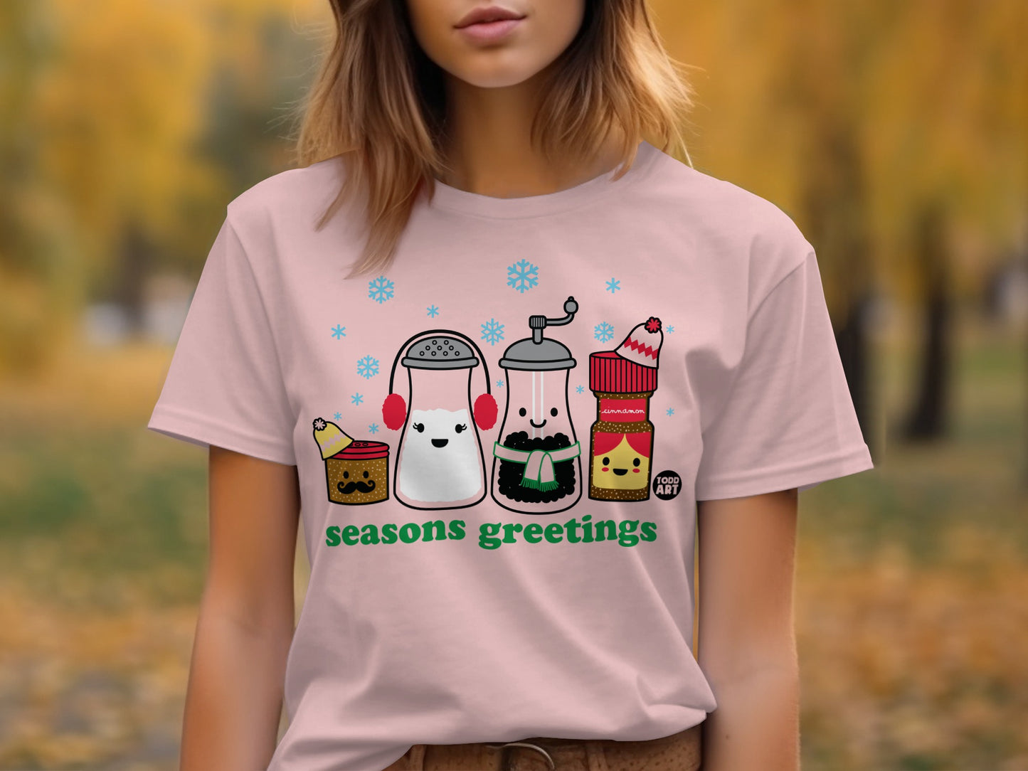 Seasons Greetings Festive Cartoon T-Shirt product
