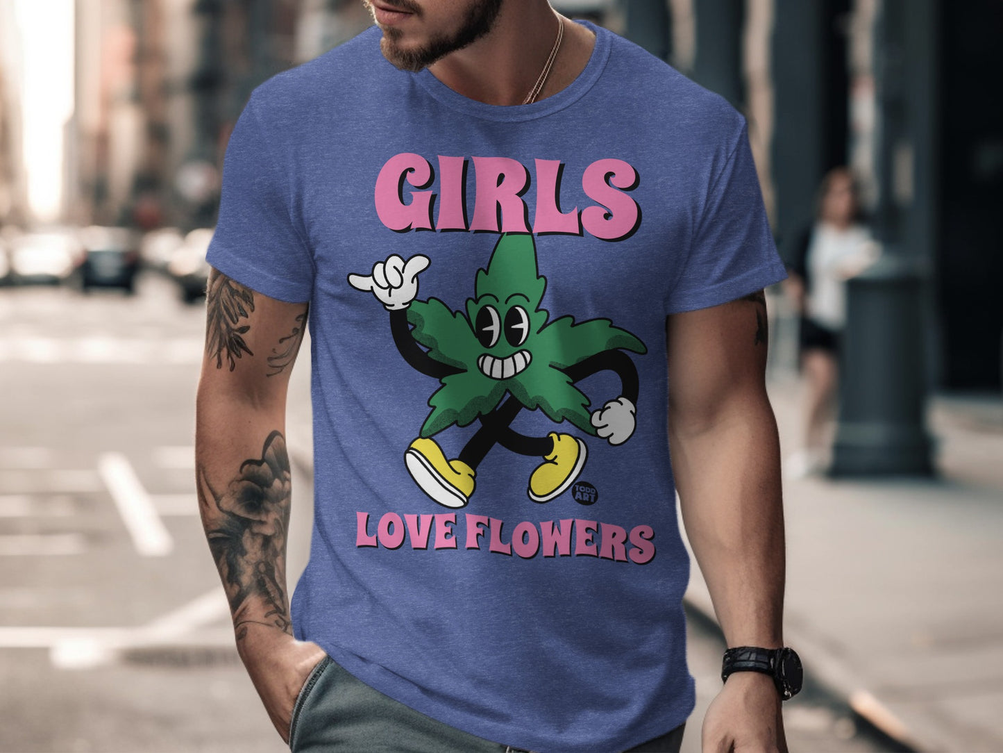 Girls Love Flowers Graphic Novelty Shirt product