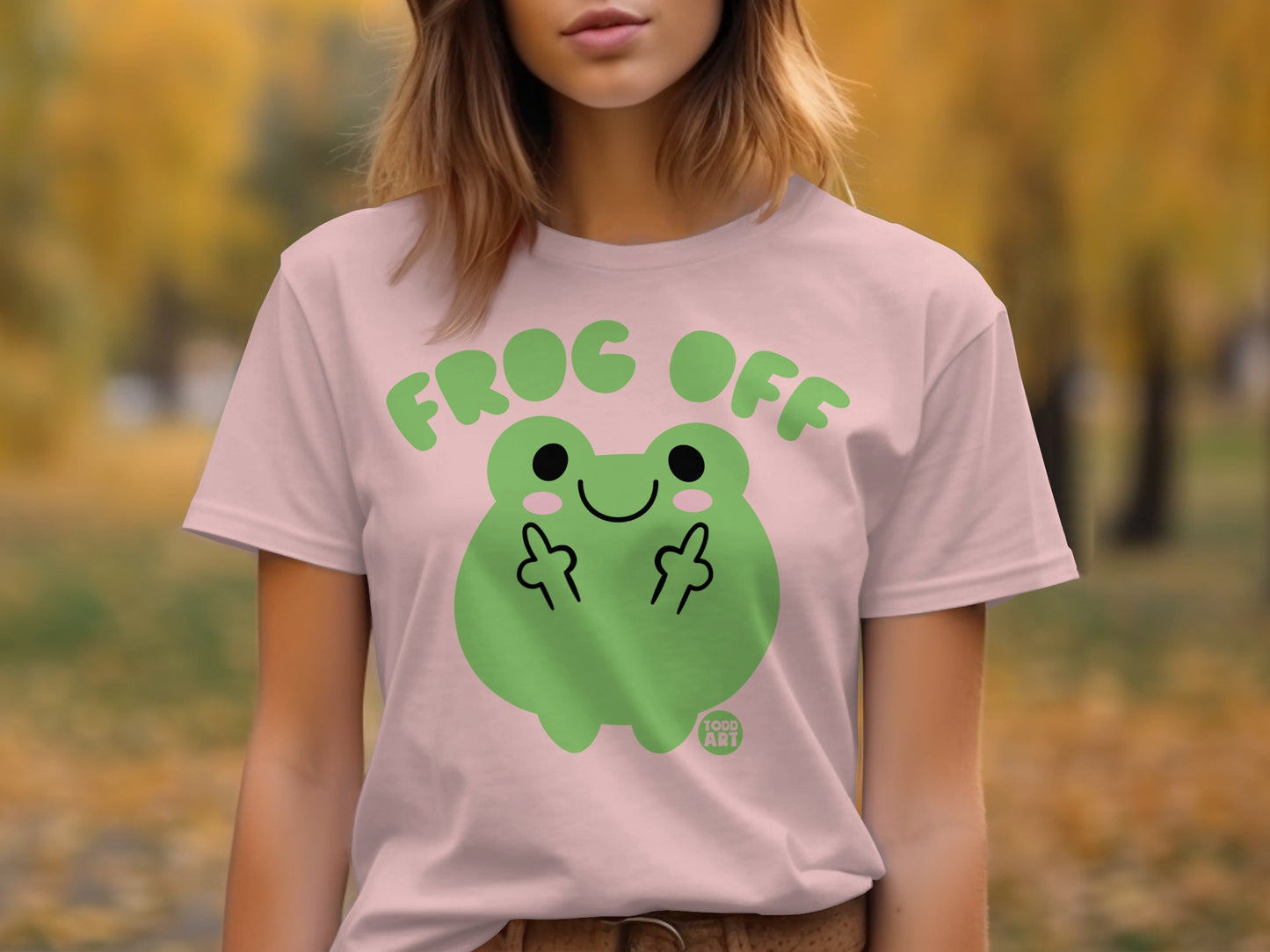 Cute Frog Off Graphic Print T-Shirt product type