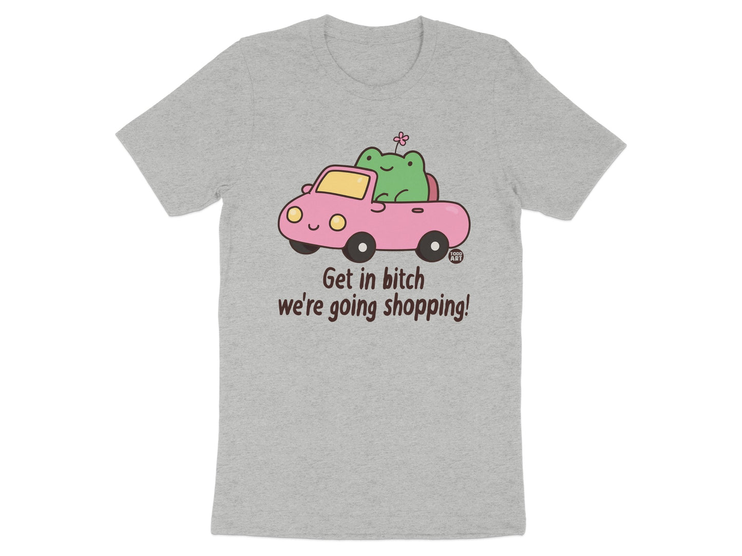 Funny Cartoon Frog Shopping Graphic T-Shirt product